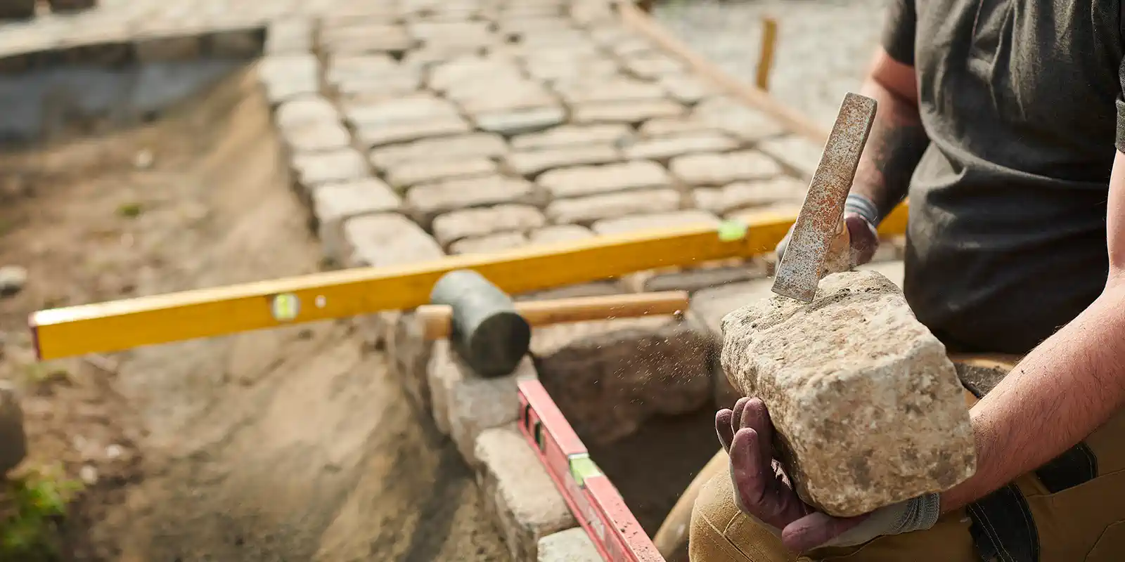 Gartenbau, Steinweg anlegen